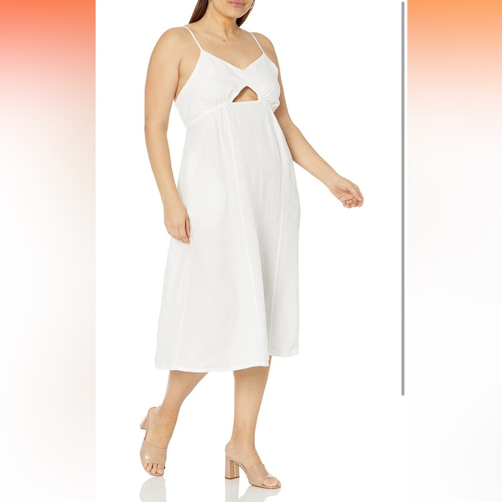 The Drop Women's Maci Strappy V-Neck Cutout Smocked Back Midi Dress..(NWT)XXL
